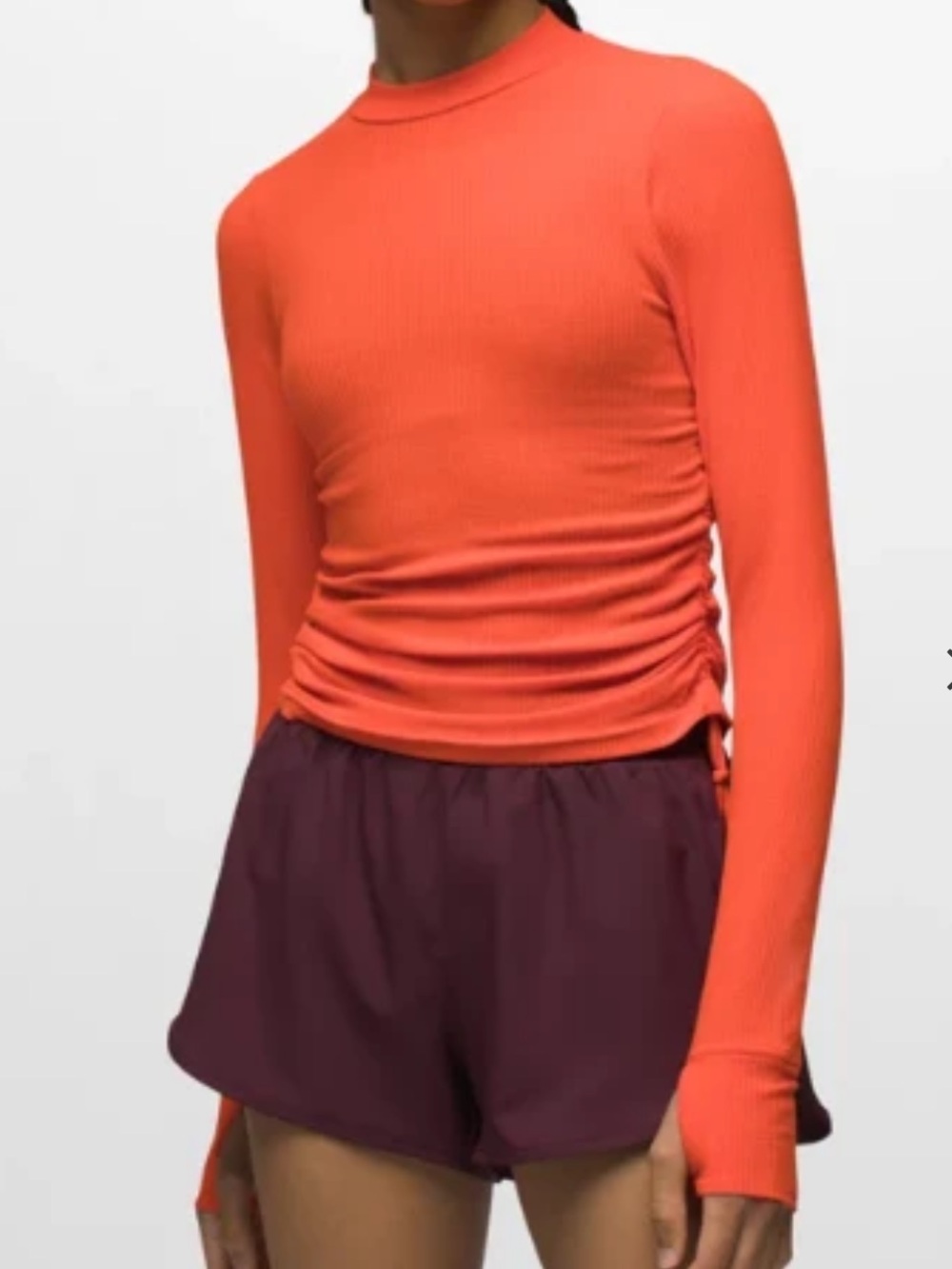 PRANA blazing star long sleeve fitted cinched gorpcore outdoors orange size S